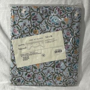 Rose Floral Lined "M" Valance 52" x 18" NEW